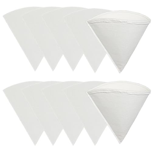 10PCS Maple Syrup Filters Set, 9 inches Reusable Premium Food Grade Filters, 8 Pre-filter&2 Heavy-duty filter, Beeswax Filters (10PCS)