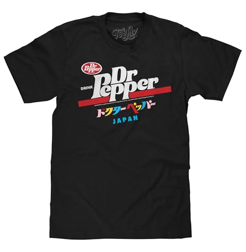 Tee Luv Mens Drink Dr Pepper Japan Soda Logo Shirt Black M
