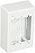 Panduit JBP1WH 1-Gang Outlet Box, White, 2-Piece