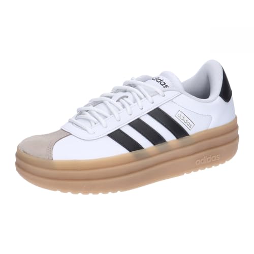 adidas VL Court Bold Shoes, Scarpe Donna, Ftwr White/Core Black/Wonder Beige, 38 EU