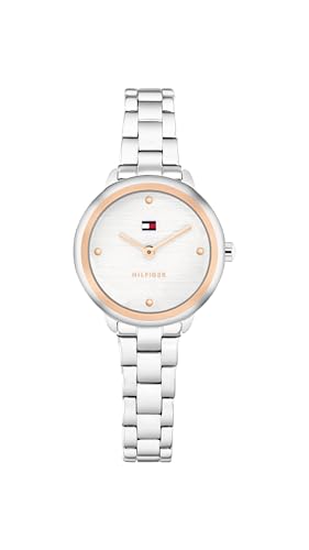 Tommy Hilfiger Women's Quartz Watch – Mini 26mm Stainless Steel Case, Link Bracelet, Dress Casual Style - Gift for Her