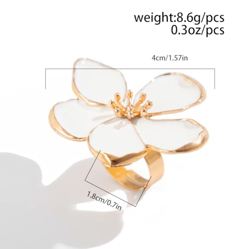 CJIAYUJEW Flower Ring For Women Fashionable Opening Rings Wedding Jewellery For Women4