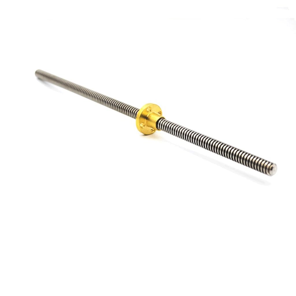 Tornillo T10, varilla roscada de acero inoxidable 304 con paso de 12 mm y tuerca de latón(900mm with Nut)