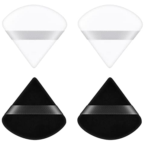 Ainiv Dreieck Makeup Puderquaste, 4 Stück Gesicht Schwämmchen Powder Puff Cover