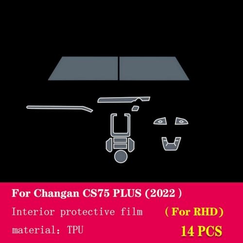 Protector transparente antiarañazos de consola para Changan CS75 Plus 2022-2023 4