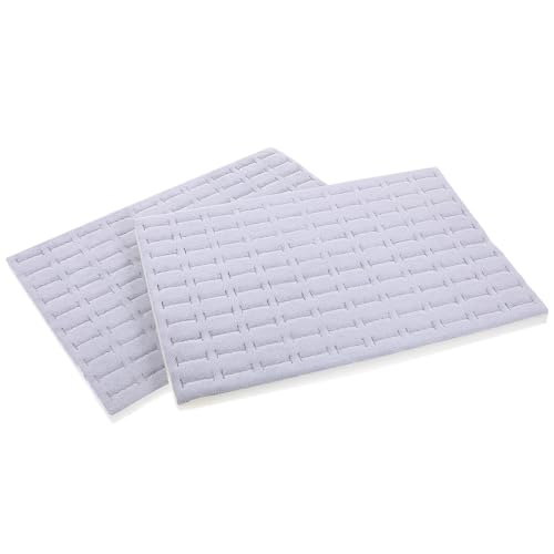 MOBUTOFU 2 pezzi Inserti in Spugna per Gioielli Vassoi Flessibili e Antigraffio per Scatole Portaanelli per Organizer Fai da Te e Esposizione Elegante