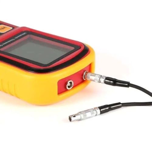 Calibrador digital de espesores ultrasónico, rango 1,2–225 mm (acero), resolución 0,1 mm, sonda de 5 MHz, medidor portátil de espesor para acero, plástico, cerámica y vidrio miniatura 3