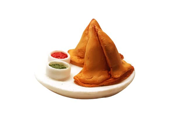 BRIKSHI Samosa Fridge Magnet Miniature Food 3D Fridge Magnet Best Souvenir Gift 100% Made in India Po_1-image-0