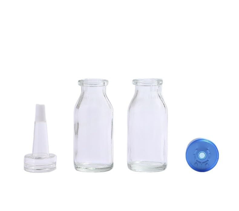 Lot de 20 flacons échantillons en verre 5-100 ml, ambré/transparent, bouchon caoutchouc + capsule aluminium à sertir, fioles étanches labo/cosmétique(Brown,10ml)