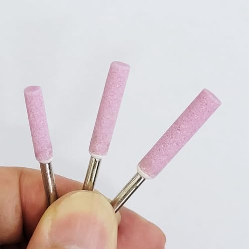 20X Chainsaw Grinding Stone Fit for Chainsaw Chain Manicure Metal Polishing Shaft (3/16"-4.8MM), Pink - Image 3
