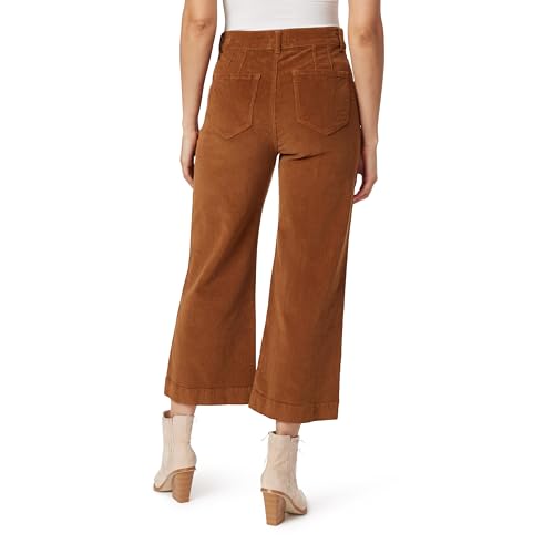 Angels Forever Young Women's Everflex Classic Patch Pocket High-Rise Wide Leg Stretch Corduroy Pants2