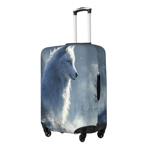 Lonely Fox Durable Luggage Cover Suitcase Protector Anti-Scratch Luggage Cover Fits 18-32inch Luggage, Black, X-Large2