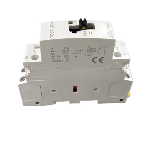 Contacteur modulaire 2P 25A 2NC pour rail DIN et commande manuelle
