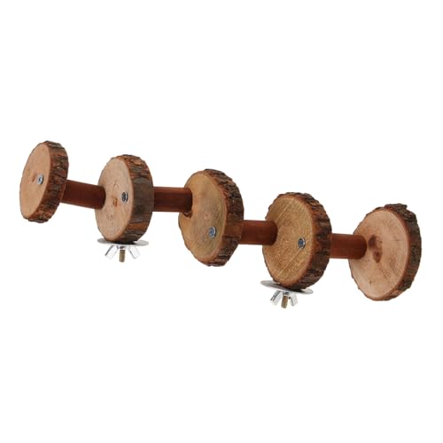 TOBBOMEY Wooden Hamster Climbing Ladder Toy Safe Chewing for Small Pets Budgie Training Ladder Parrot Plaything