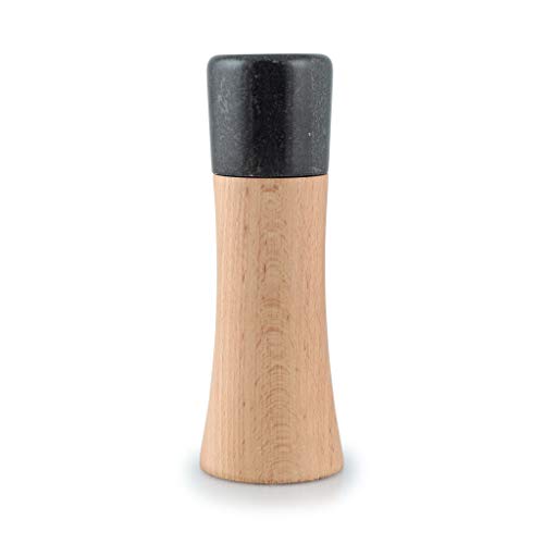 Swissmar Milano 7" Beechwood Pepper Mill with Dark Granite Top