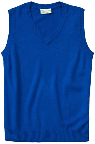 Image of Classroom School Uniforms Unisex Youth V- Neck Sweater Vest Plus Size | Unisex Fit, Pull-On, No-pill, Half Milano Stitch, 100% Soft Acrylic Fabric, Easy Care, School Uniform Essential