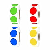 PARLAIM 4000PCS 1' Round Colored Code Circle Dot Label Stickers, 4 Assorted Multicolor, 1 inch Dispenser Box for Inventory Garage Sale