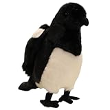 KUKUShining Peluche Gazza, Simpatico Animale Di Peluche Morbido Giocattolo Bambola Realistica Per Bambini Adulti E Bambini(Black,22cm/8.6in)