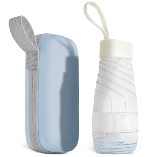 Aolso Mini Paraguas del Sol，Paraguas Plegable,Paraguas Plegable Antiviento para Hombre y Mujer Apertura y Cierre, Paraguas Plegables y Compacto Resistencia UV & Impermeable-Azul Degradado