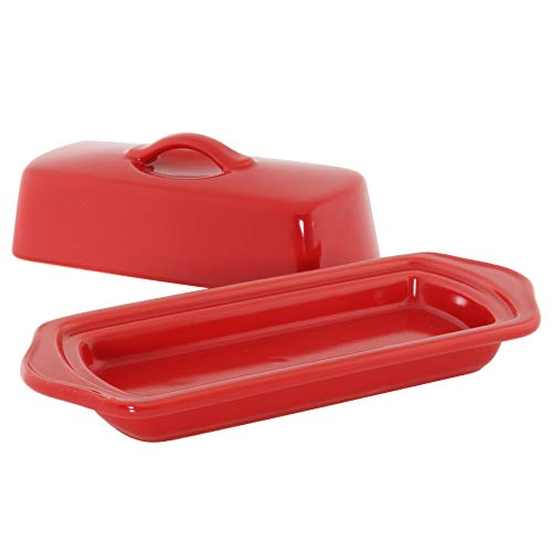 Chantal Large Butter Dish, True Red - Thumbnail 3