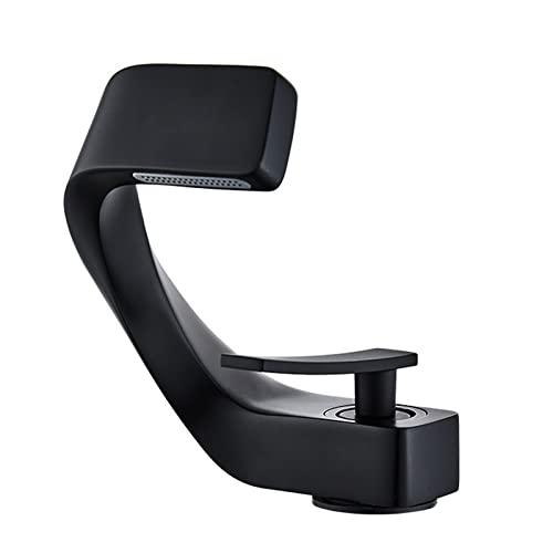 Robinet de lavabo cascade noir pour une salle de bain moderne et relaxante