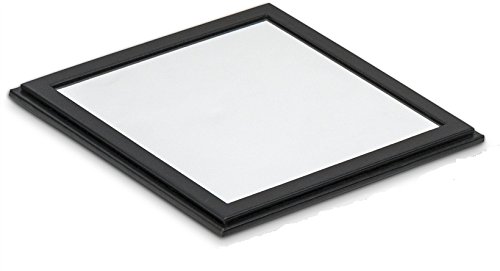 Glenor Co Lid For Stackable Jewelry Tray - Mirror On The Bottom - Modern Handle - Cover Compatible With Other Glenor Stacking Trays - Black #TOP1