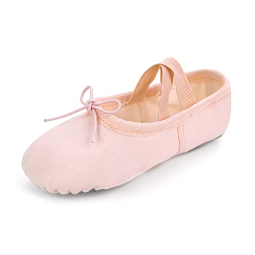 RoseMoli Canvas Ballet Slippers Ballet Shoes for Girls and Boys (Toddler/Little Kid/Big Kid),Split Sole Yoga Practice Dance Shoes