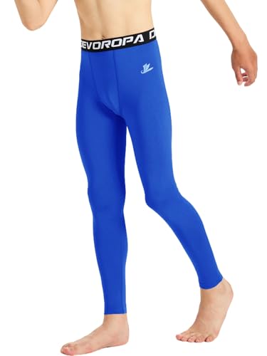 DEVOROPA Youth Boys' Compression Leggings Sports Tights Fleece Lined Thermal Base Layer Pants2