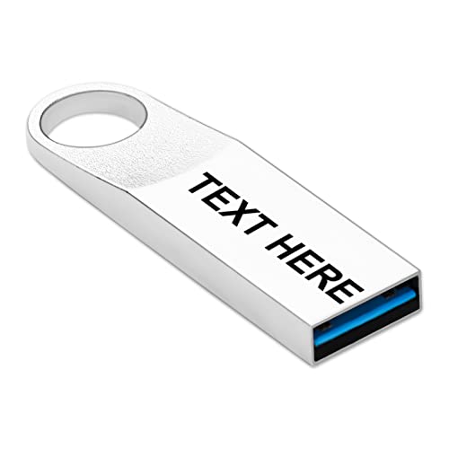 OXYEFEI Memoria USB,Nombre Personalizado Memoria USB de 128 GB, Tarjeta Memoria Movil con Carcasa de Metal Duradera y Elegante y hasta 50 MB/s de Velocidad de Lectura (128GB)