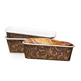 Disposable Cake Pan – 24pcs, 6.25” x 2” x 2”, 12oz – Oven, Microwave & Freezer Safe – Nonstick, Kraft, Decorative Paper Bakeware for Easy Cleanup & Elegant Presentation – Runny, Thick & Dough Batter