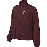 Nike Liverpool Fc Fc - Chaqueta de fútbol Fc Liverpool Essential Windrunner de material tejido para mujer, color rojo oscuro y amarillo cromado, FZ4145-619, L
