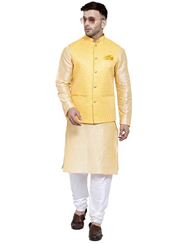 Image of Badoliya & Sons Men's Brocade Zari Nehru Jacket /Waist Coat