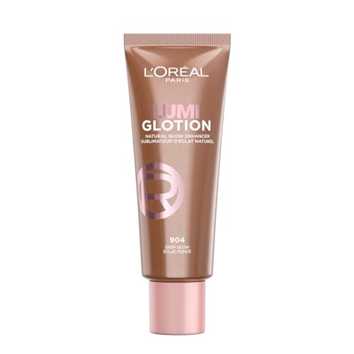 L'Oréal Paris Glow Enhancer, 24H Hydration With Shea Butter And Glycerin, Paradise Lumi Glotion, Shade 904: Deep Glow, 40 Ml