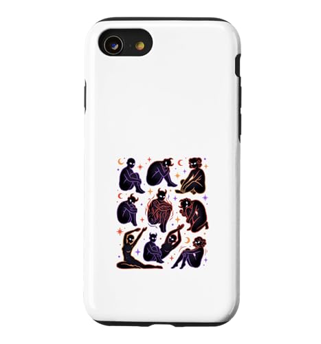 �_��I�ȏ����V���G�b�g ���Ɛ� �����f�U�C�� �X�}�z�P�[�X iPhone SE (2020) / 7 / 8 �p