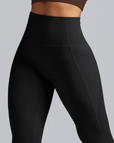 QUEENIEKE BareLuxe Womens Leggings with Pockets 25" No Front Seam High Waisted Workout Gym Yoga Pants Tights - Image 3