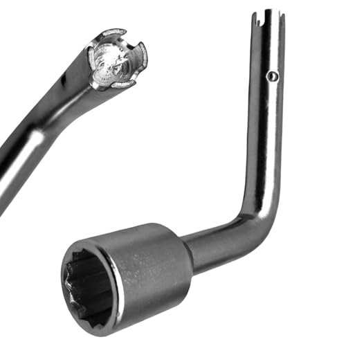 Generisch Llave de vaso - Herramienta de reparación de aleación resistente en forma de L - Herramientas de llave de vaso para bombas de elevación de coche, camioneta, camioneta, SUV, hogar, taller y