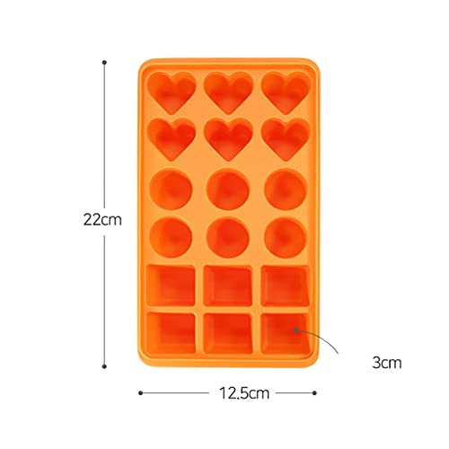 Bandejas de hielo de silicona con tapa, 18 cubos miniatura 3