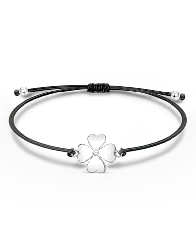 KGDUYC Four Leaf Clover Lucky Charm Bracelet Lucky Bracelet Clover Leaf Bracelet Friendship Bracelet for Courage Exam Operation KGDUYC Four Leaf Clover Lucky Charm Bracelet Lucky Bracelet Clover Leaf Bracelet Friendship Bracelet for Courage Exam Operation