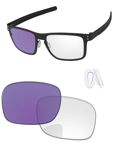 Image of Replacement Lenses & Nose Pieces for Oakley Holbrook Metal OO4123 55mm - Precision Fit, UV Block & Impact Resistant