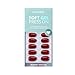 BTArtbox Press On Nails Short - Valentines Red Press on Nails Short Oval Nails Fake Nail with Nail Glue, Fit Perfectly, Reusable Glue On Nails in 16 Sizes, Cardinal