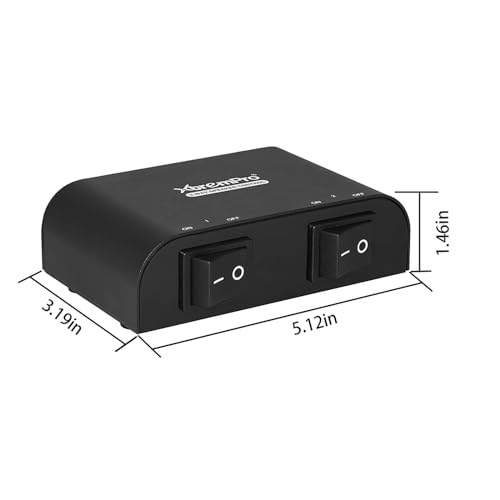 Image of 61049 2 or 4 Way Speaker Switch, 1 in 2 Out or 1 in 4 Out Way Pair Stereo Speaker Selector W /Screw Type Connections Metal Non-Slip Box - Black (1 x 2 Way)