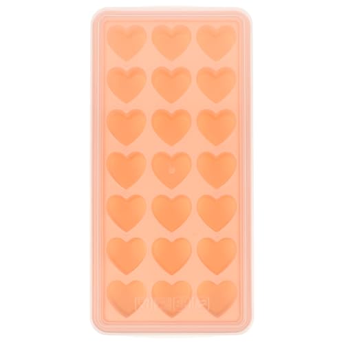 Molde para cubitos de hielo silicona forma corazón miniatura 1
