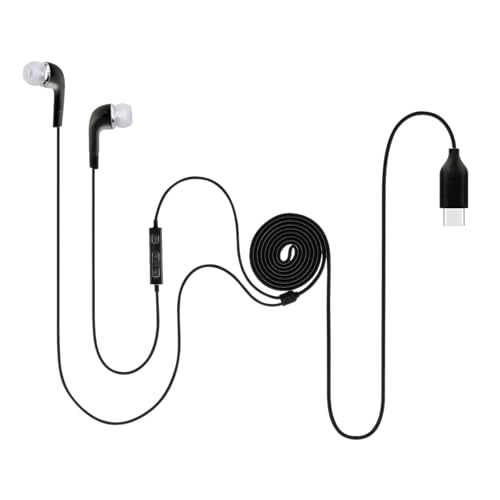 Image of Original Type-C Earphones for Samsung Galaxy S Series (S26, S25, S24, S23, S22, S21), A Series, M Series, F Series & Note Series, Compatible with All USB-C Smartphones, Stereo Hi-Fi Sound - Black