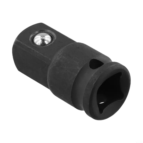 Adaptador de enchufe para llave de carraca, 1 pieza de acero al cromo vanadio con revestimiento de fosfato negro (3/8 a 1/2)