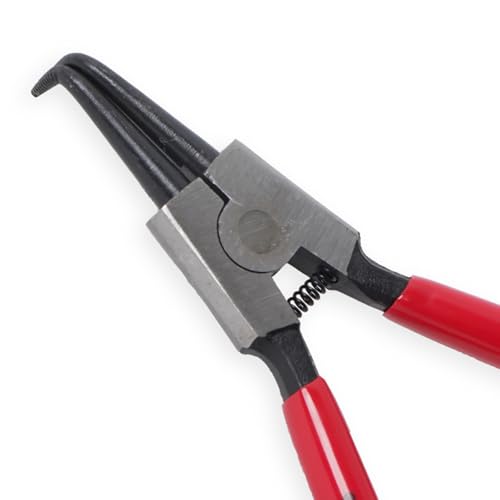 Image of Eastman 7 Inch Circlip Plier Internal Straight Rings on Shafts Alloy Steel Hardened with Ergonomic Grip Electronics Outside Plier Multipurpose Works (E-2034B)