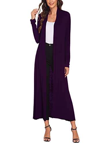 Image of Bluetime Women Floor Length Open Front Cardigan
