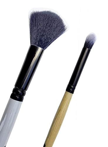 Artist Black Charcoal Powder with Blending Brush and smudger Blender for sketching/Drawing