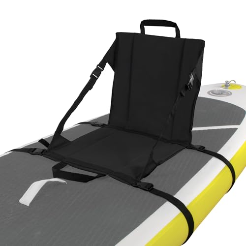 Kayak SUP Siège universel - Bleu/noir Adaptable à toutes les planches SUP Pas d'anneaux en D ni de mousquetons en métal nécessaires Facile à installer