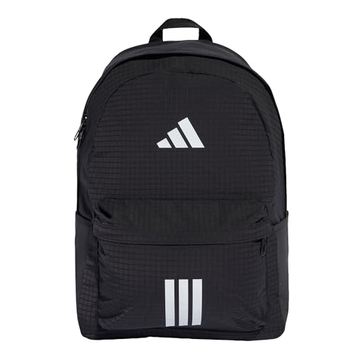 adidas Unisex ESSENTIALS 3 STRIPES BACKPACK BACK TO SCHOOL 2, black/white, One size