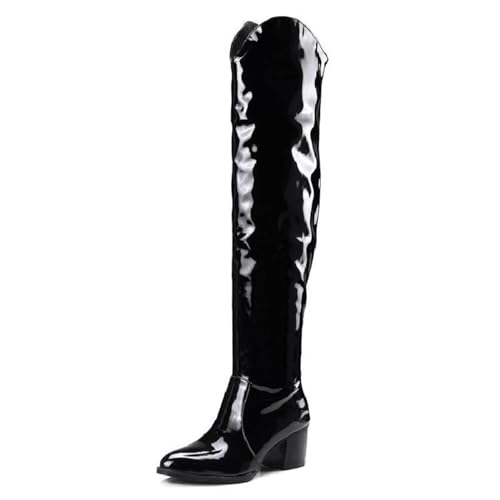 Bottes de mode pour femmes grand talon haut de 5.5cm pour affronter l'hiver avec style